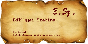 Bányai Szabina névjegykártya