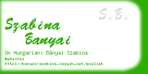 szabina banyai business card